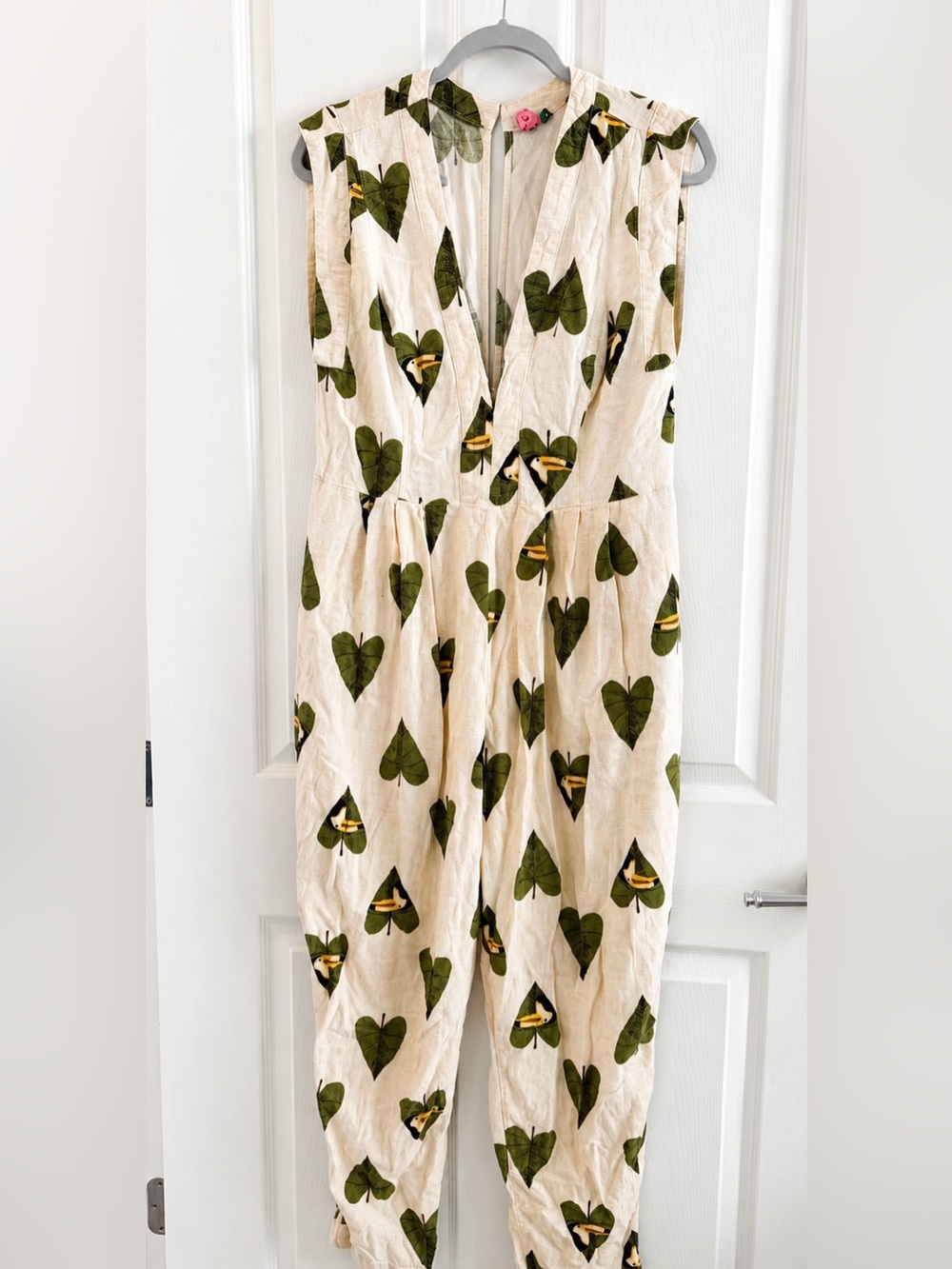 Farm Rio Tropical Print Sleeveless Jumpsuit Size XL - Picture 3 of 7